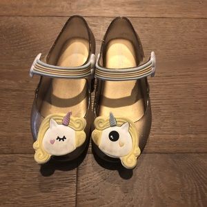 Mini Melissa unicorn shoes, size 9